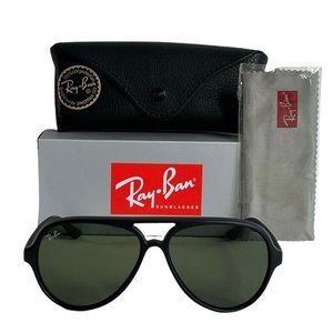 Ray-Ban Cats 5000 Sunglasses RB4125 601S Matte Black Frame Green G15 Lens 59mm